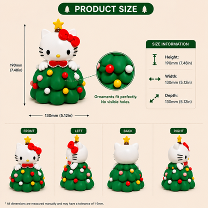 3D Printed Christmas Cat Tree Decoration – DIY Assemble Holiday Tabletop Ornament