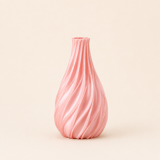 TwistFlow Vase – Sculptural 3D Printed Vase for Modern Home Decor
