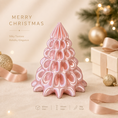 3D Printed Christmas Tree Decor, Silk PLA Holiday Decoration, Small Christmas Tree, Unique 3D Printed Gift, Elunrio 3D