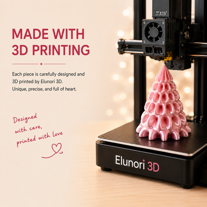 3D Printed Christmas Tree Decor, Silk PLA Holiday Decoration, Small Christmas Tree, Unique 3D Printed Gift, Elunrio 3D