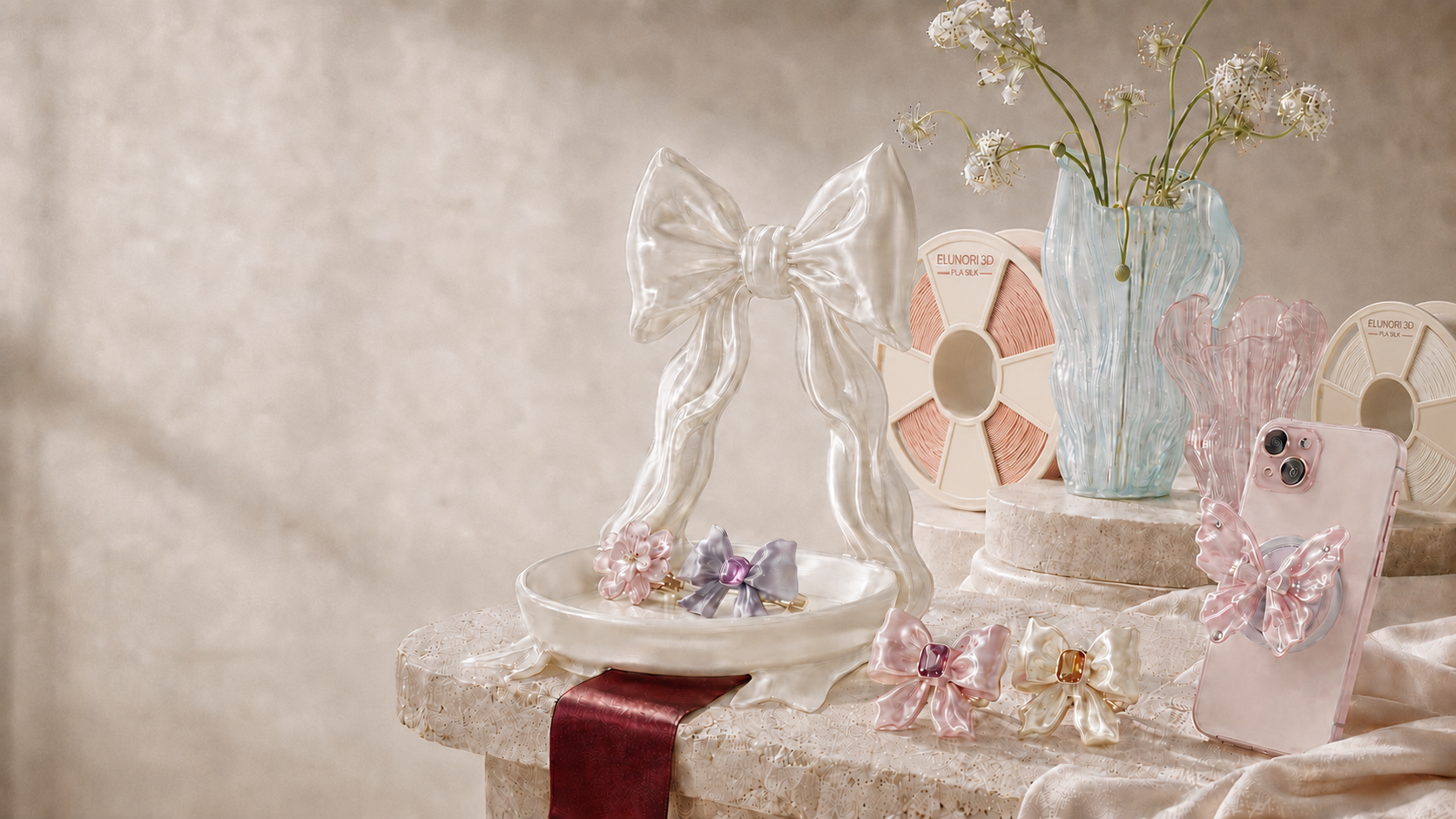 ELUNORI 3D printed lifestyle objects and filament collection